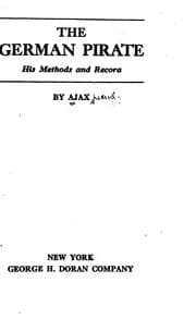 Tapa de The German Pirate: His Methods and Record