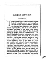 Tapa de Selected Poems of Robert Southey