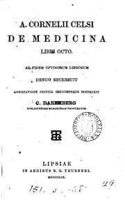 Tapa de A. Cornelii Celsi de medicina libri octo, recens. C. Daremberg