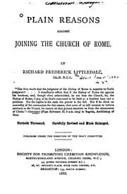 Tapa de Plain Reasons Against Joining the Church of Rome