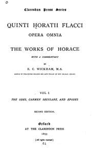 Tapa de Quinti Horatii Flacci opera omnia =: The works of Horace
