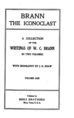 Tapa de BRANN THE ICONOCLAST