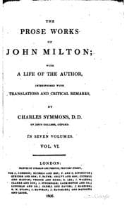 Tapa de The Prose Works of John Milton: With a Life of the Author