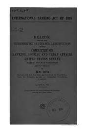 Tapa de International banking act of 1976
