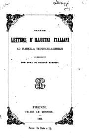 Tapa de Alcune lettere d'illustri italiani ad Isabella Teotochi-Albrizzi pubblicate per cura