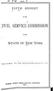 Tapa de Report of the Civil Service Commission of the State of New York to His ...