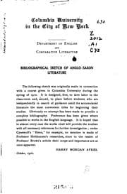 Tapa de Bibliographical Sketch of Anglo-Saxon Literature