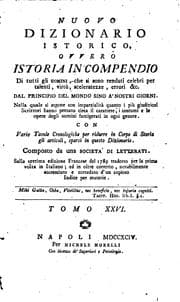 Tapa de Nuovo dizionario istorico