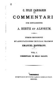 Tapa de C. Iulii Caesaris Commentarii cum supplementis A. Hirtii et aliorum