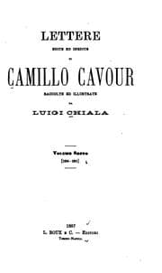 Tapa de Lettere edite ed inedite di Camillo Cavour
