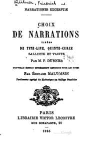 Tapa de Choix de narrations tirées de Tite-Live, Quinte-Curce, Salluste et Tacite