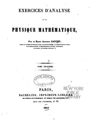 Tapa de Exercises d'Analyse et de Physique Mathématique