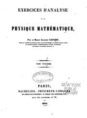 Tapa de Exercises d'Analyse et de Physique Mathématique