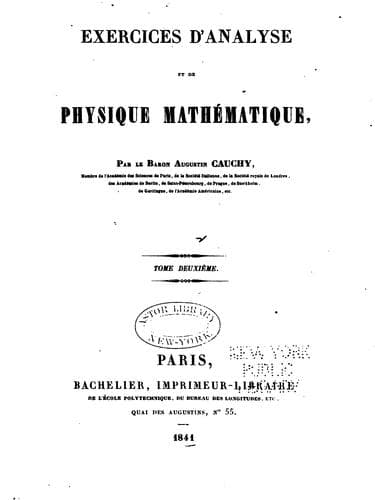 Tapa de Exercises d'Analyse et de Physique Mathématique
