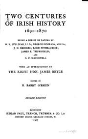 Tapa de Two centuries of Irish history 1691-1870