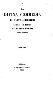 Tapa de La divina commedia: ridotta a miglior lezione, coll' aiuto di vari testi a penna