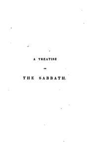 Tapa de A treatise on the sabbath, revised and ed. by J.W. Brooks