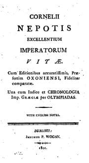 Tapa de Cornelii Nepotis excellentium imperatorum vitæ