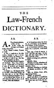 Tapa de The Law-French Dictionary Alphabetically Digested: Very Useful for All Young ..