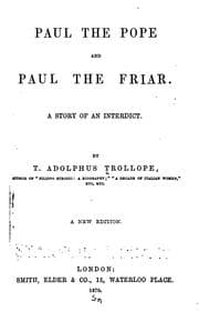 Tapa de Paul the Pope, and Paul the Friar: A Story of and Interdict