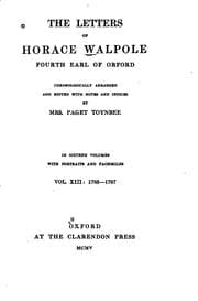 Tapa de The Letters of Horace Walpole: Fourth Earl of Orford