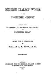 Tapa de English Dialect Words of the Eighteenth Century as Shown in the "Universal ...
