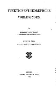 Tapa de Funktionentheoretische Vorlesungen