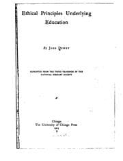 Tapa de Ethical Principles Underlying Education