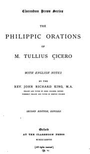 Tapa de The Philippic orations of M. Tullius Cicero