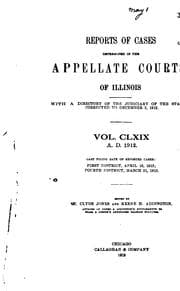 Tapa de Reports of Cases Determined in the Appellate Courts of Illinois