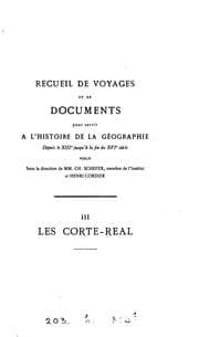 Tapa de Les Corte-Real et leurs voyages au Nouveau-monde, mémoire