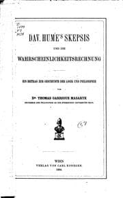 Tapa de DAV. Hume's Skepsis und die Wahrscheinlichkeitsrechnung. Ein Beitrag zur ..