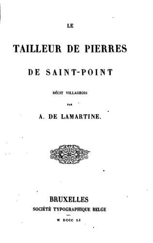 Tapa de Le tailleur de pierres de Saint Point