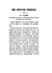 Tapa de Some Newspaper Tendencies: An Address Delivered Before the Editorial Associations of New York ..