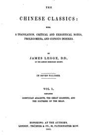 Tapa de The Chinese Classics: With a Translation, Critical and Exegetical Notes ...
