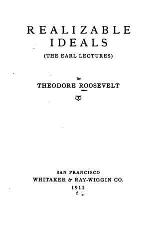Tapa de Realizable Ideals: (the Earl Lectures)