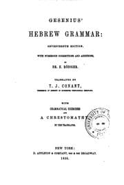 Tapa de Gesenius' Hebrew Grammar
