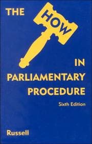Tapa de The " how" in parliamentary procedure