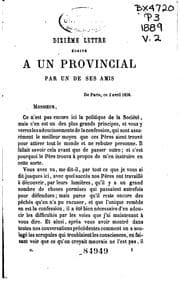 Tapa de Les provinciales de Pascal