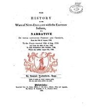 Tapa de The History of the Wars of New-England with the Eastern Indians: Or, a Narrative of Their ...