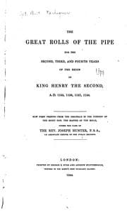 Tapa de The Great Rolls of the Pipe for the Second, Third, and Fourth Years of the Reign of King Henry ..