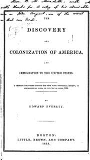 Tapa de The Discovery and Colonization of America, and Immigration to the United States: A Lecture ...