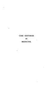Tapa de Case histories in medicine
