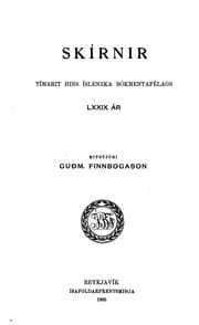 Tapa de Skírnir: ný tíðindi hins Íslenzka bókmentafélags