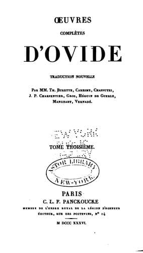 Tapa de Œuvres complètes d'Ovide