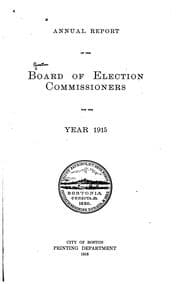 Tapa de Annual Report of the Board of Election Commissioners