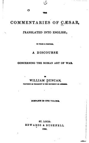 Tapa de The Commentaries of Caesar