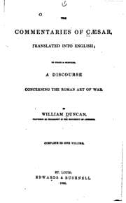 Tapa de The Commentaries of Caesar