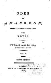 Tapa de Odes of Anacreon