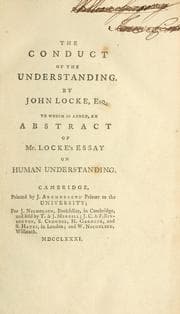 Tapa de The conduct of the understanding